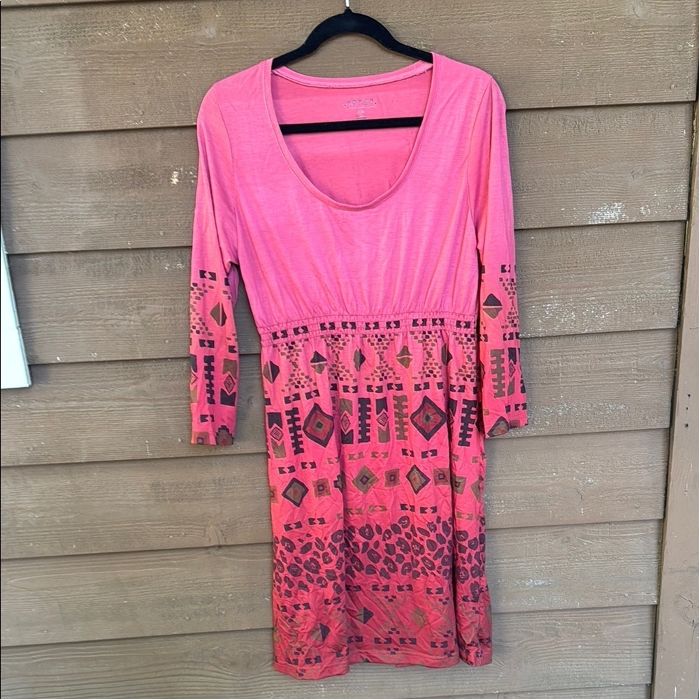 Roper red western print dress size L